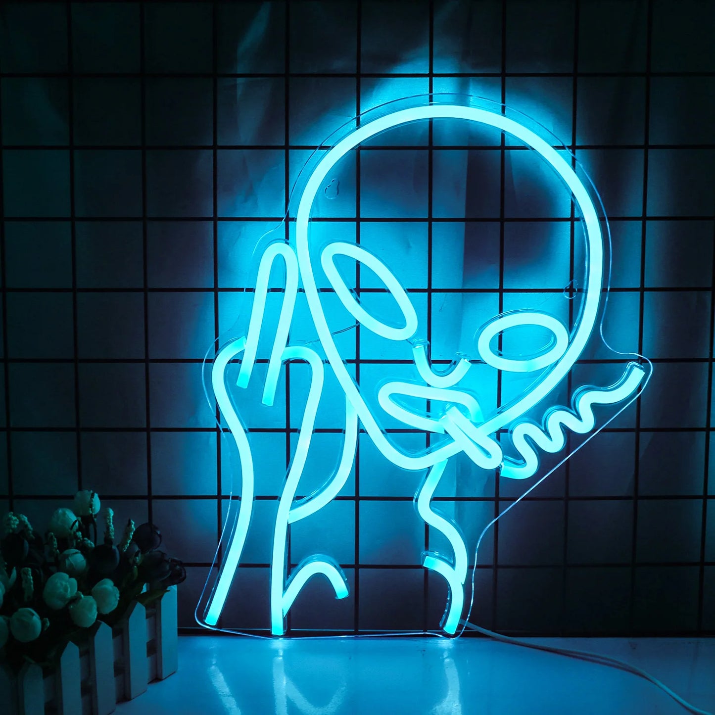 Rauchender Alien 5V USB LED Leuchtschild - Preiswert