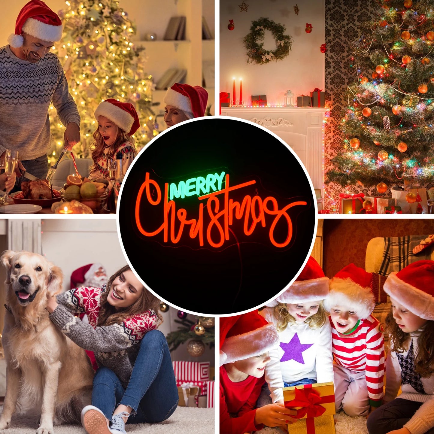 Frohe Weihnachten 5V USB LED Neonschild - Preiswert