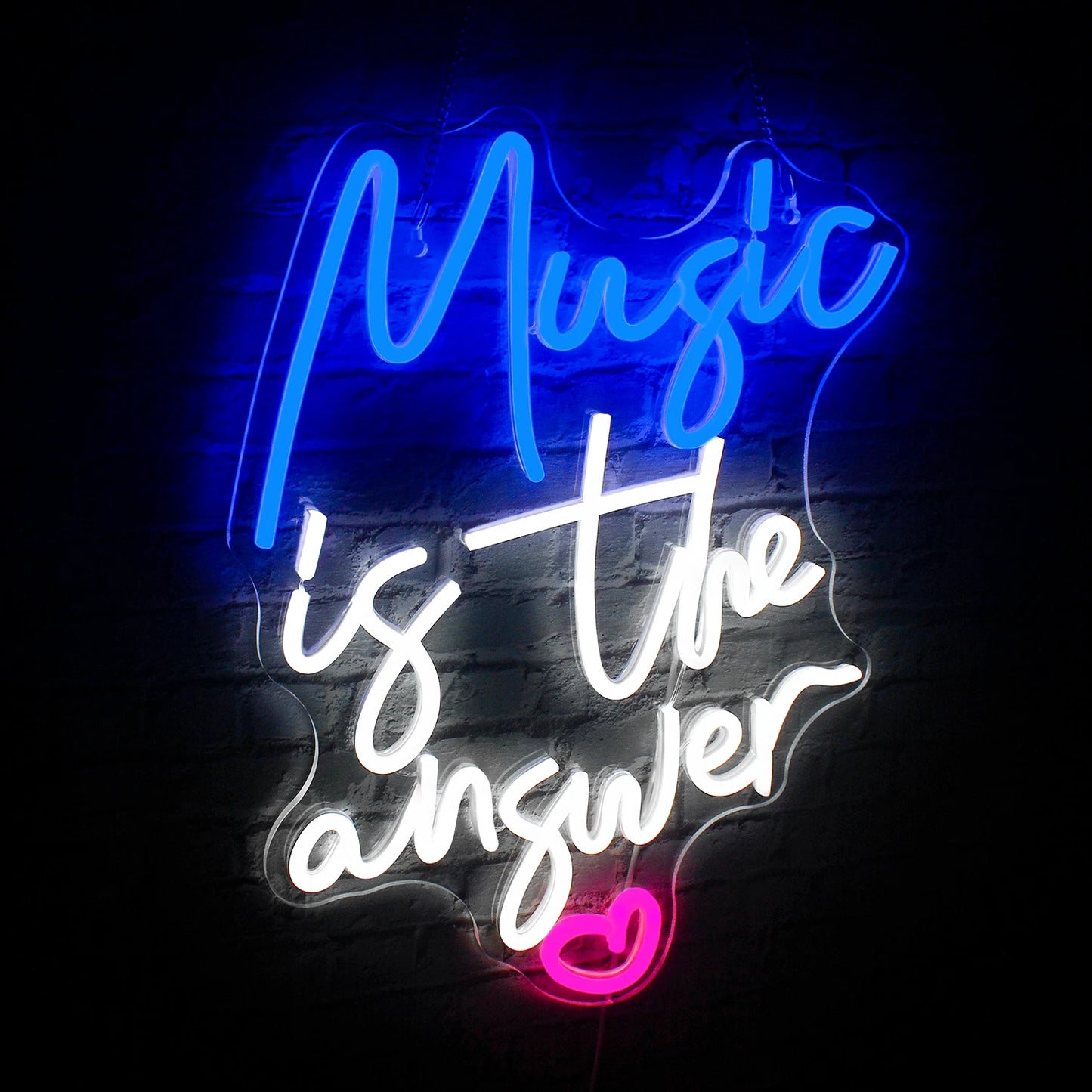 Musik ist die Antwort 5V USB LED Leuchtschild - Preiswert