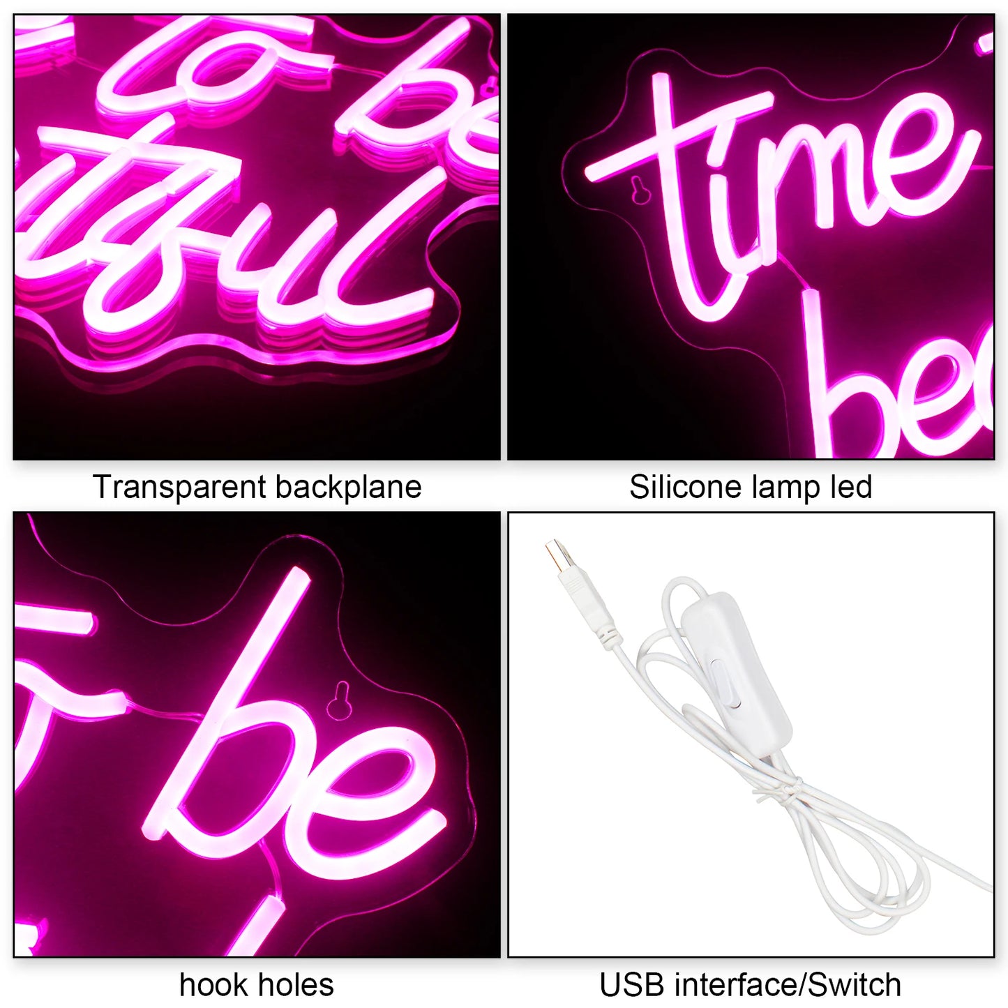 Zeit, schön zu sein 5V USB LED Neon Schild - Preiswert