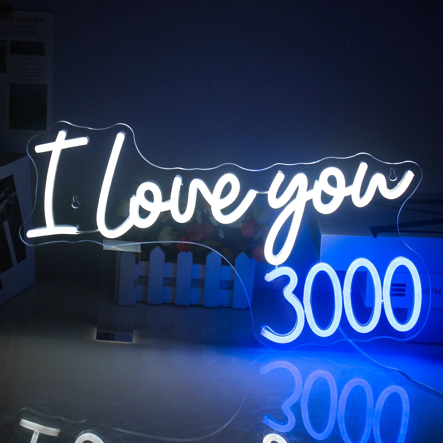 Ich liebe dich 3000 Mal 5V USB LED Neon Schild - Preiswert