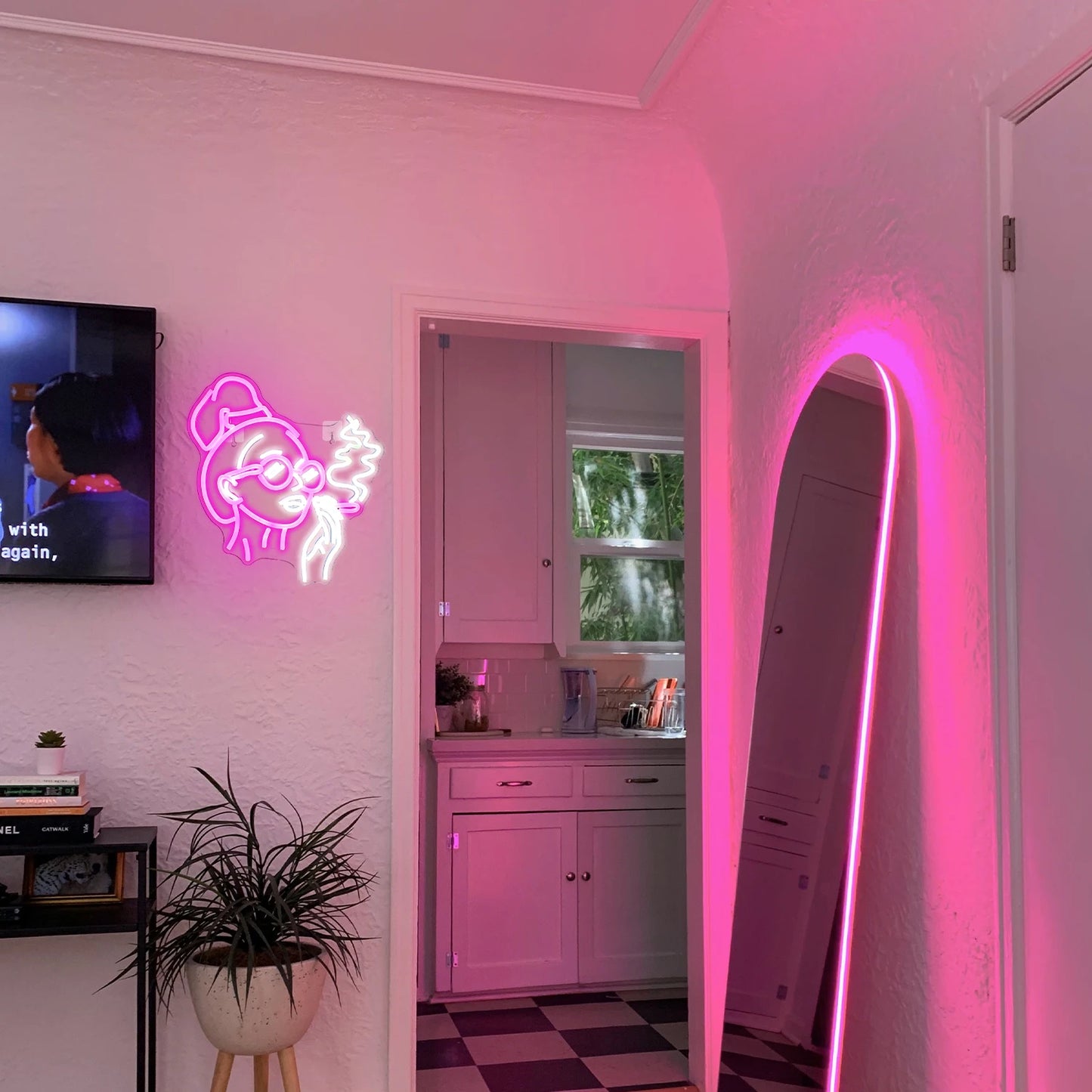 Mädchen rauchendes 5V USB LED Neon Schild - Preisgünstig