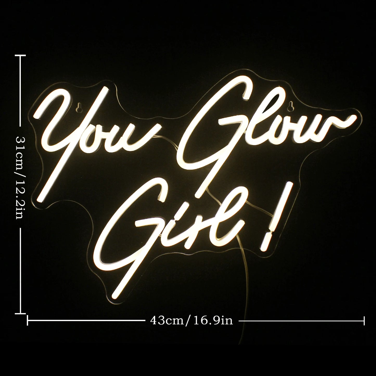 You Glow Girl 5V USB LED Leuchtschild - Preisgünstig
