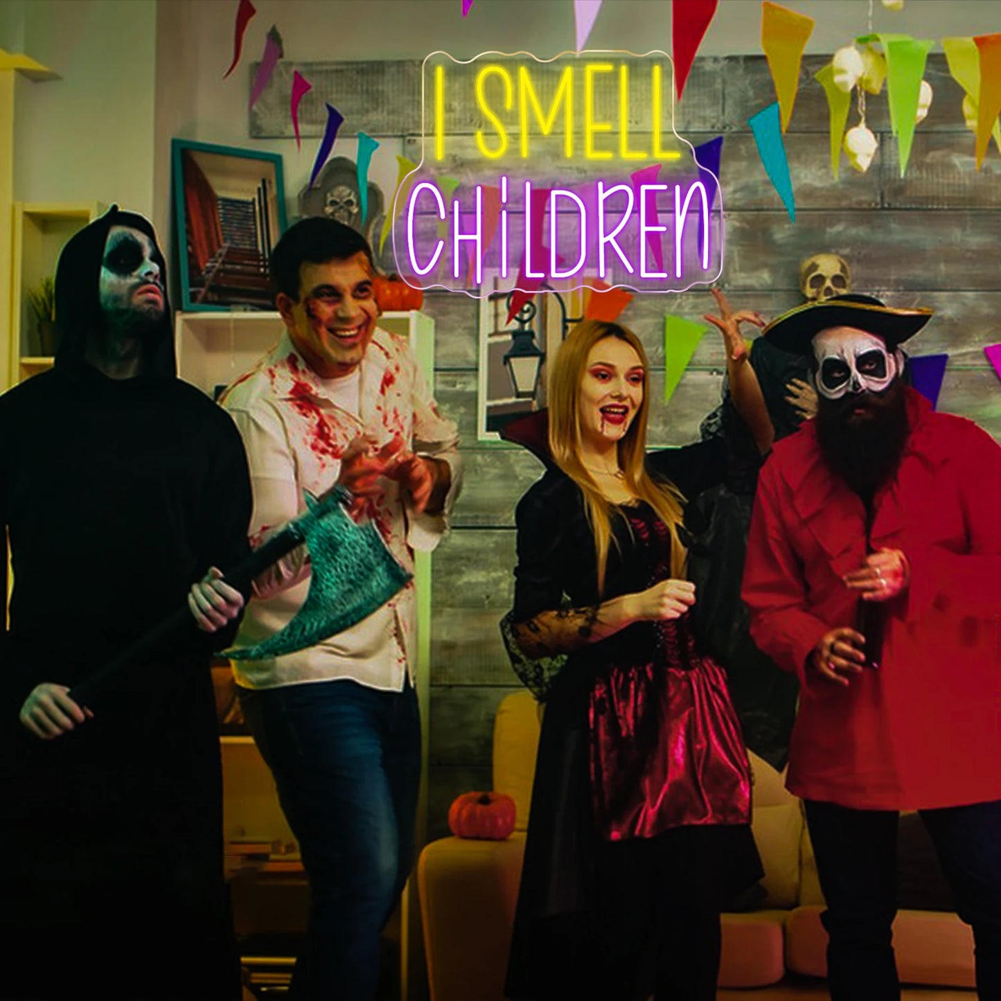 Halloween Party Dekoration 5V USB LED Leuchtschild - Preisgünstig