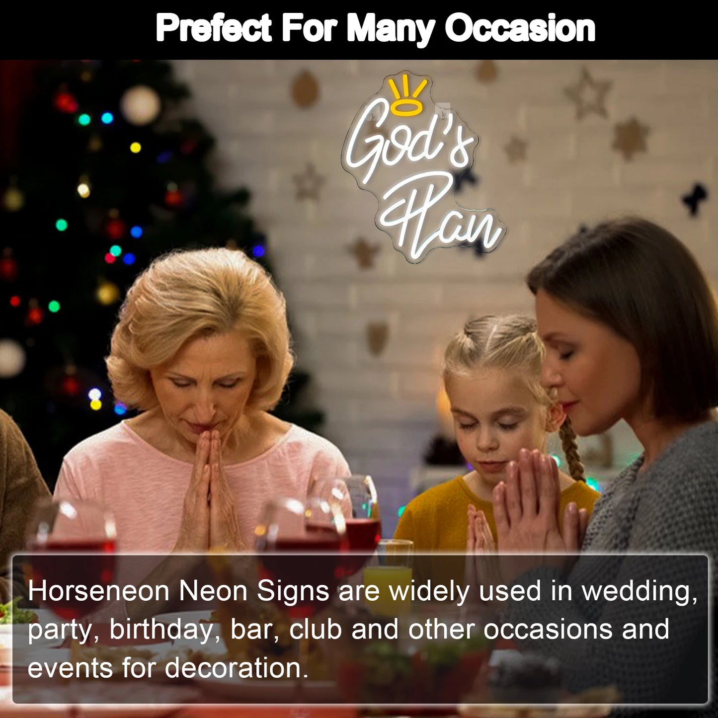 God's Plan Buchstaben 5V USB LED Neon Schild - Preisgünstig