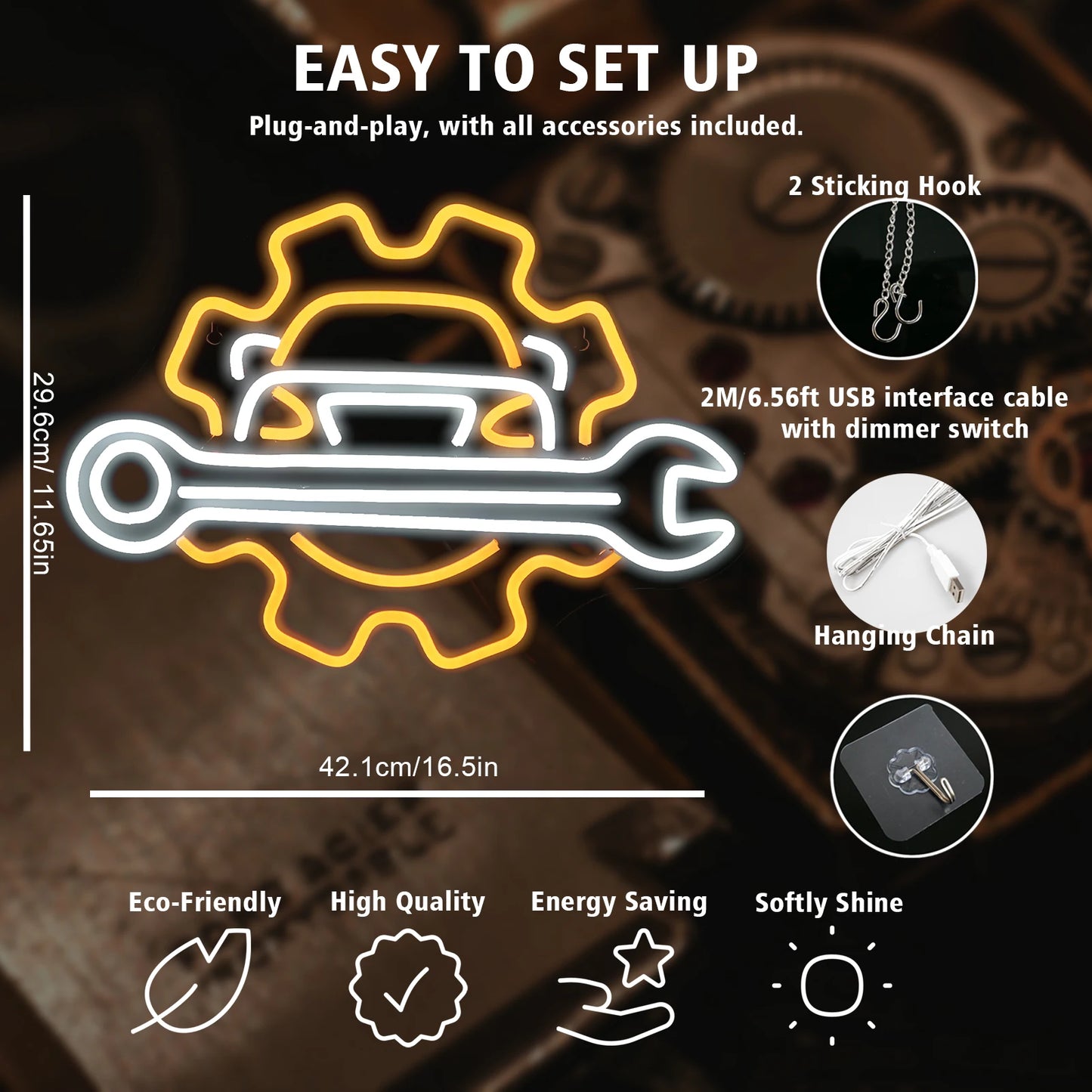 Garage 5V USB LED Leuchtschild - Preisgünstig