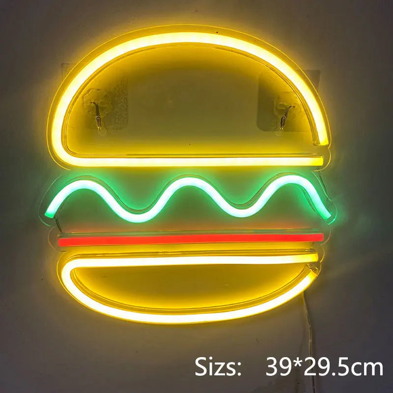 Hamburger 5V USB LED Leuchtschild - Preiswert