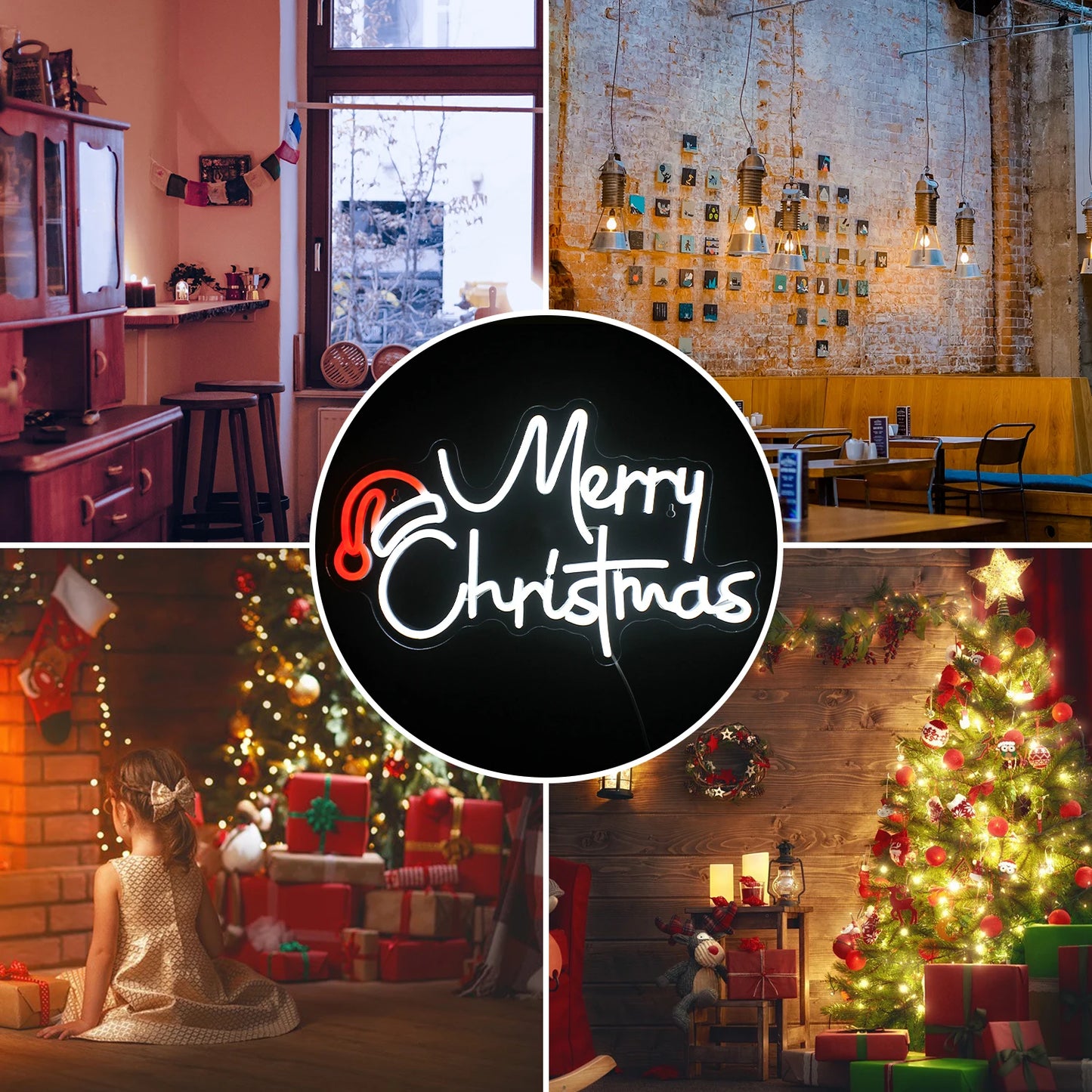 LED Frohe Weihnachten 5V USB LED Leuchtschild - Preisgünstig