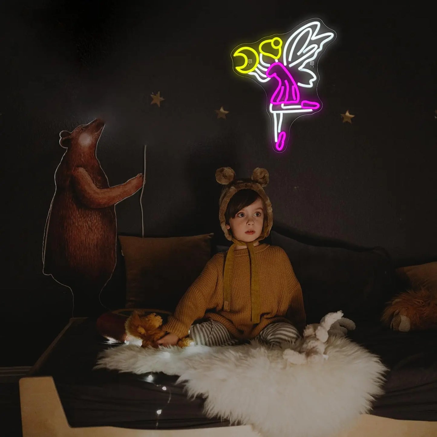 Fliegende Fee Mond 5V USB LED Neonlichtschild - Preiswert