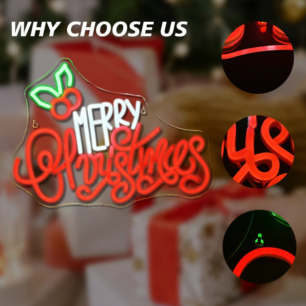 Merry Christmas 5V USB LED Leuchtschild - Preisgünstig