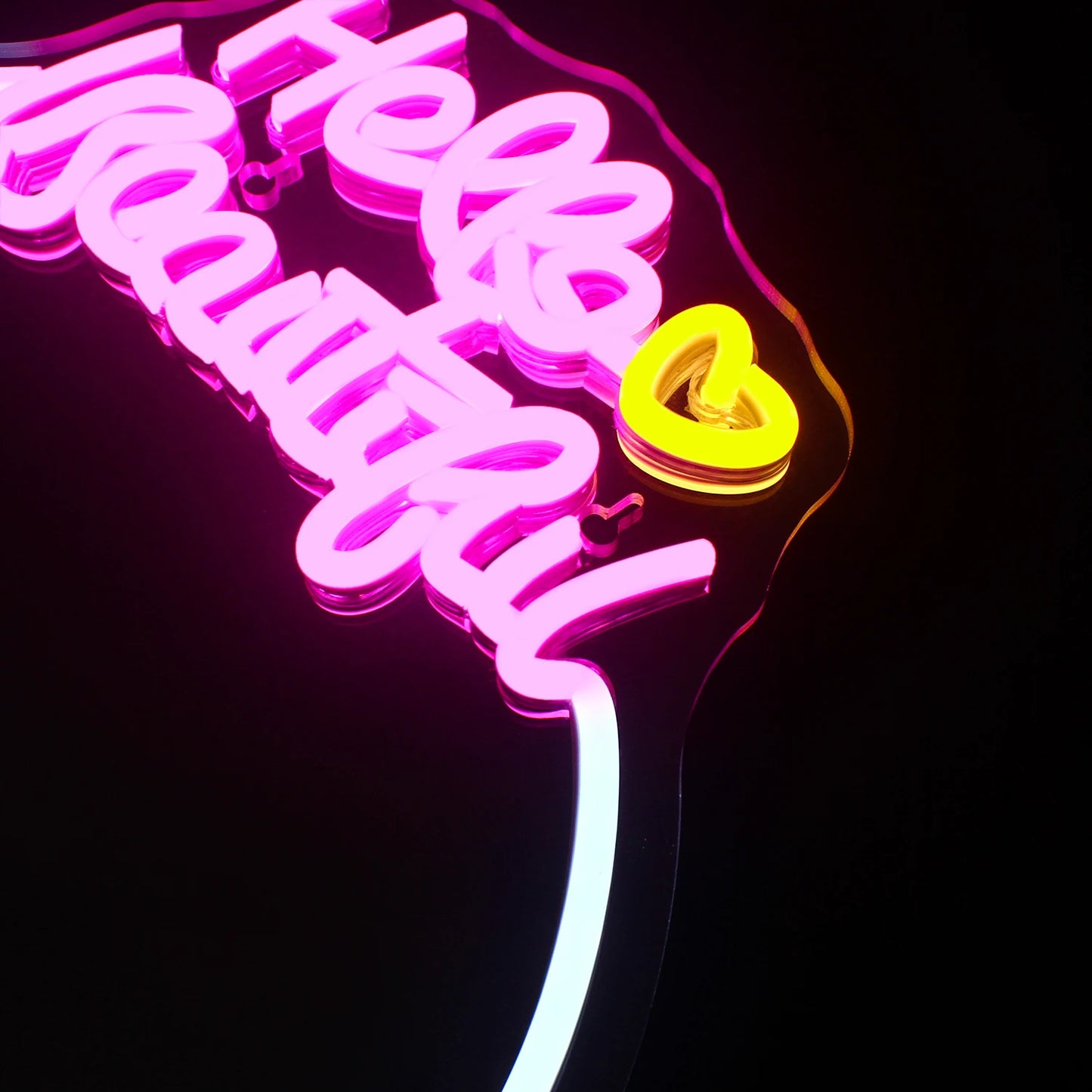 Spiegel "Hello Beautiful" 5V USB LED Neon Schild - Preisgünstig