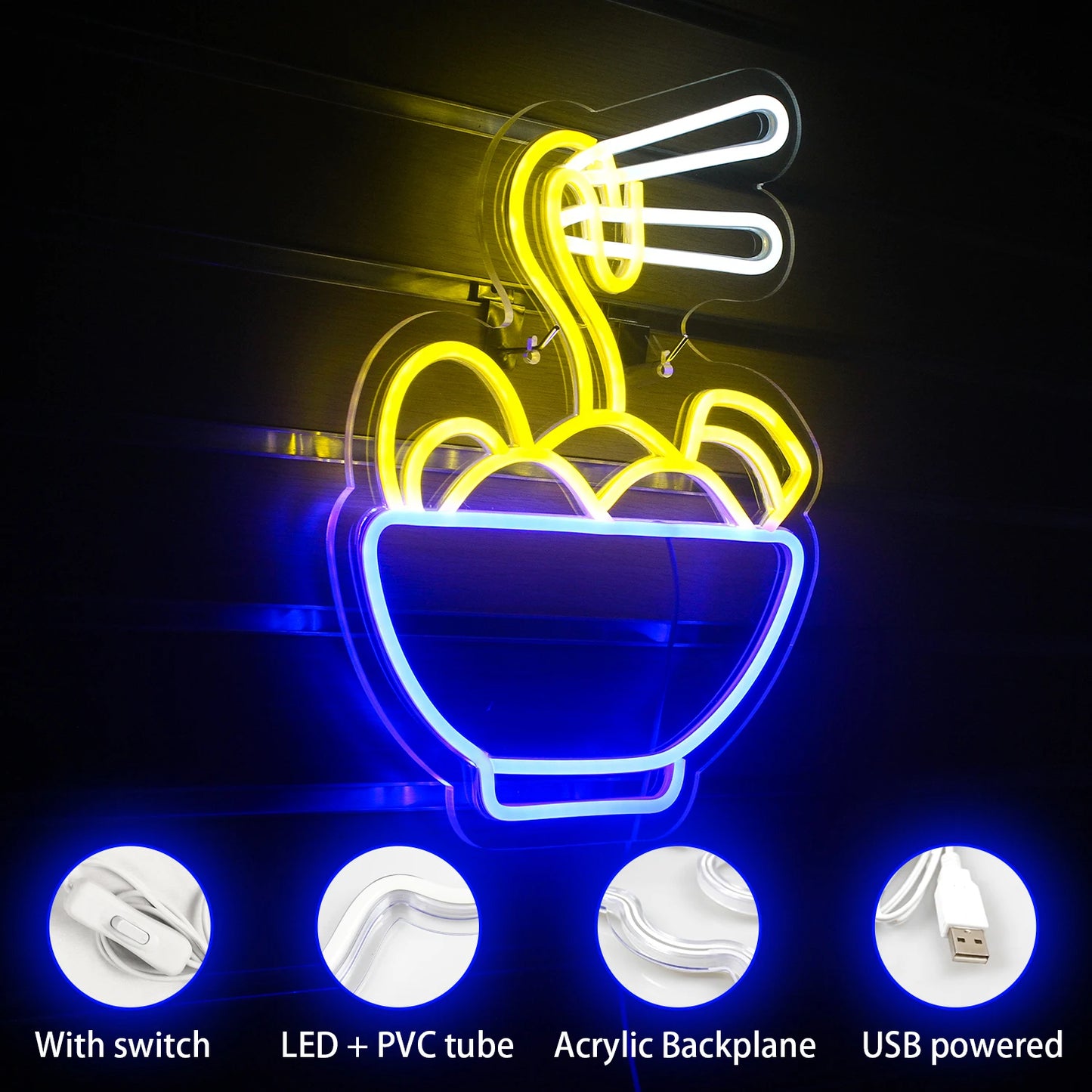 Ramen Japanische Nudeln 5V USB Neonlichtschild - Preisgünstig