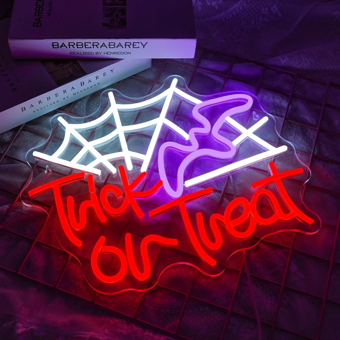 Trick or Treat Halloween 5V USB LED Leuchtschild - Preisgünstig