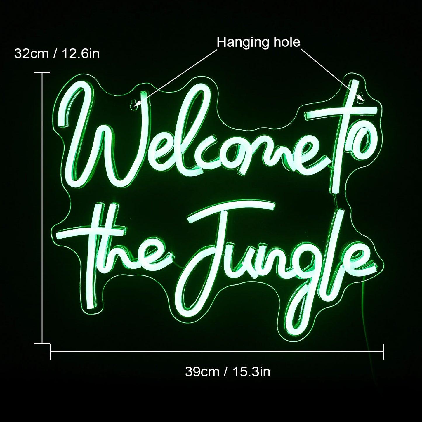 Willkommen im Dschungel 5V USB LED Neon Schild - Preiswert