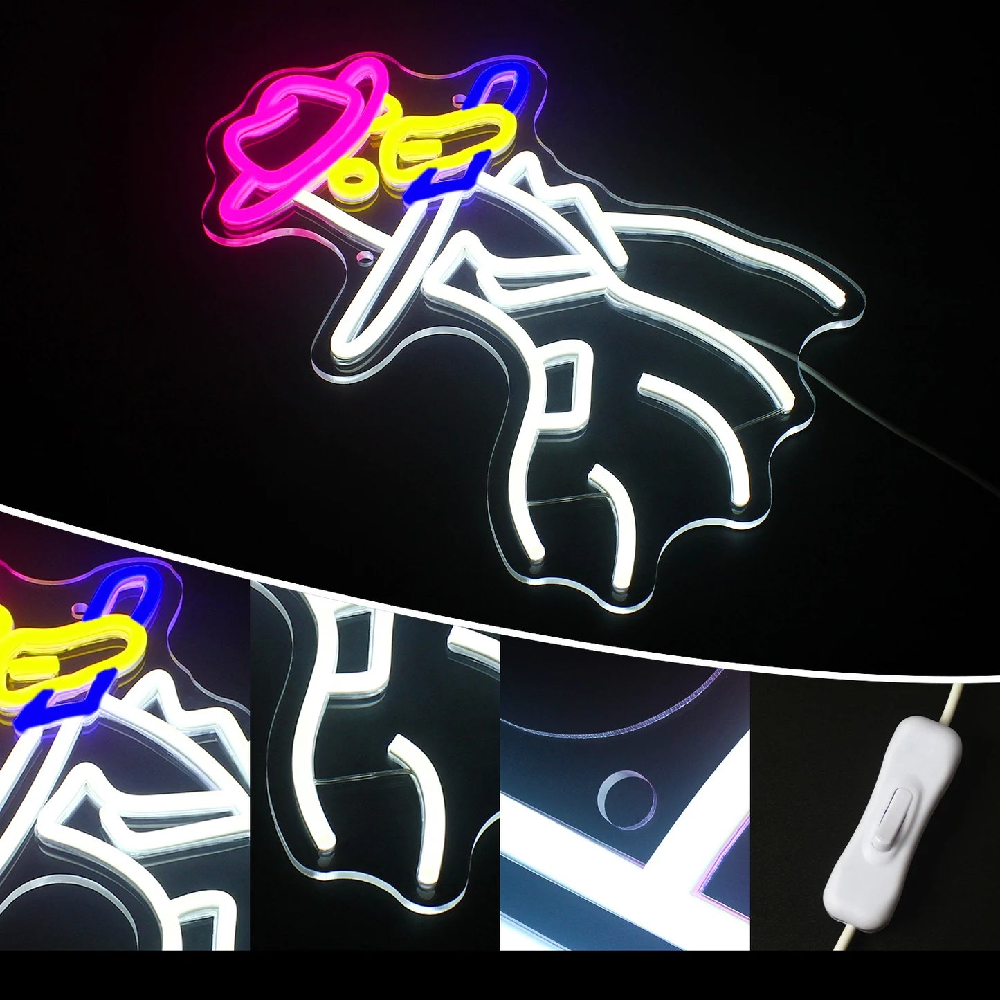 Cowboy-Ente 5V USB LED Leuchtschild - Preisgünstig