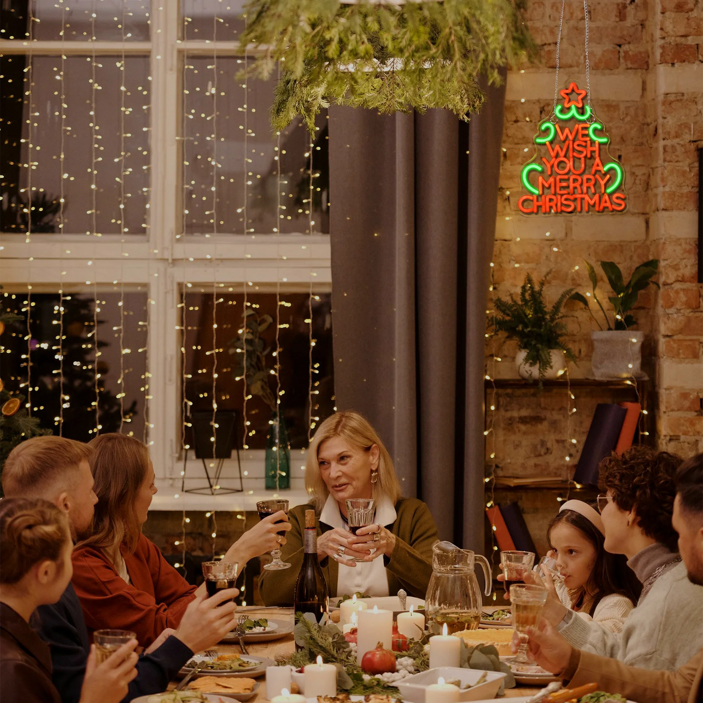 Wir Wünschen Ihnen Frohe Weihnachten 5V USB LED Leuchtschild - Preisgünstig