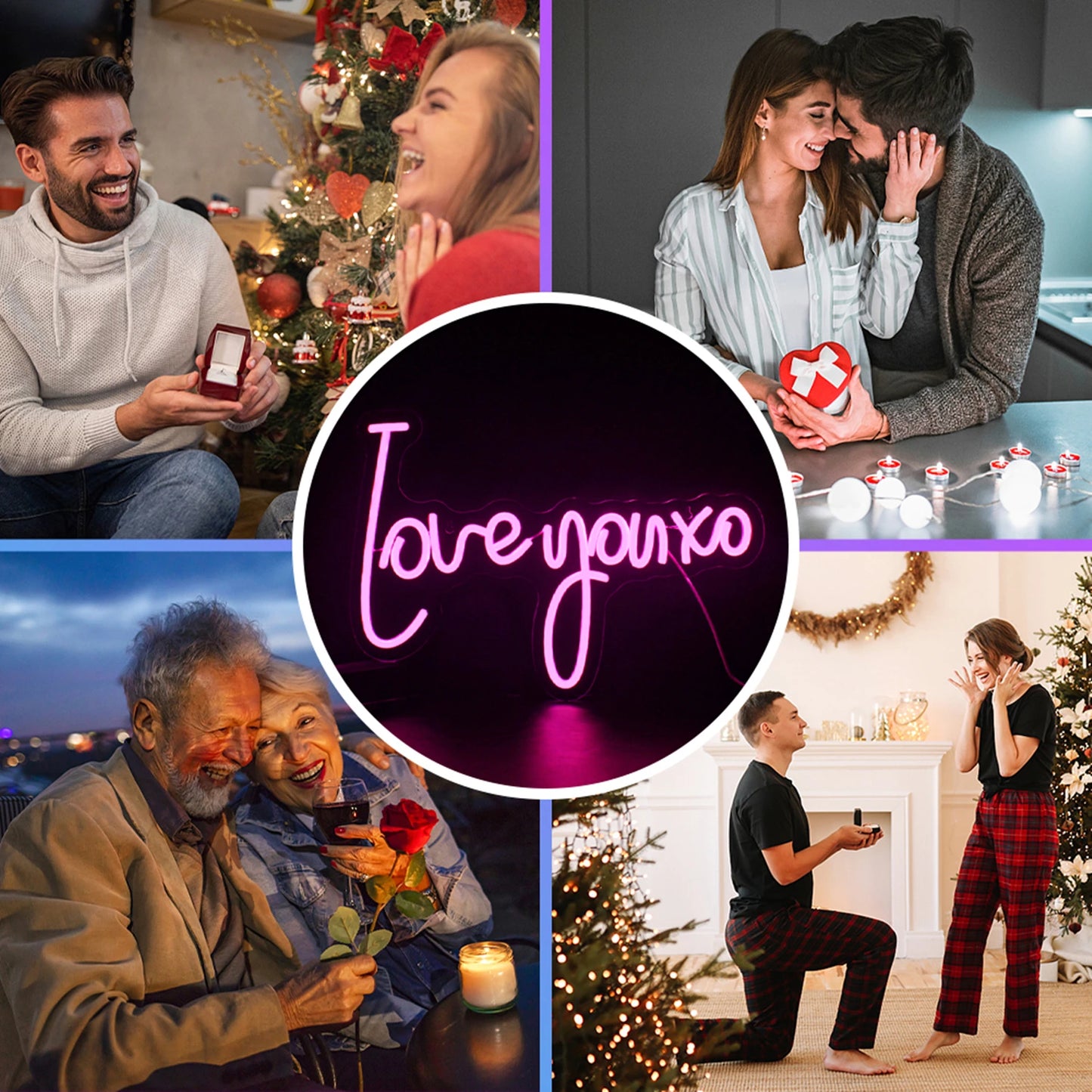 Love You XO 5V USB LED Leuchtschild - Preiswert