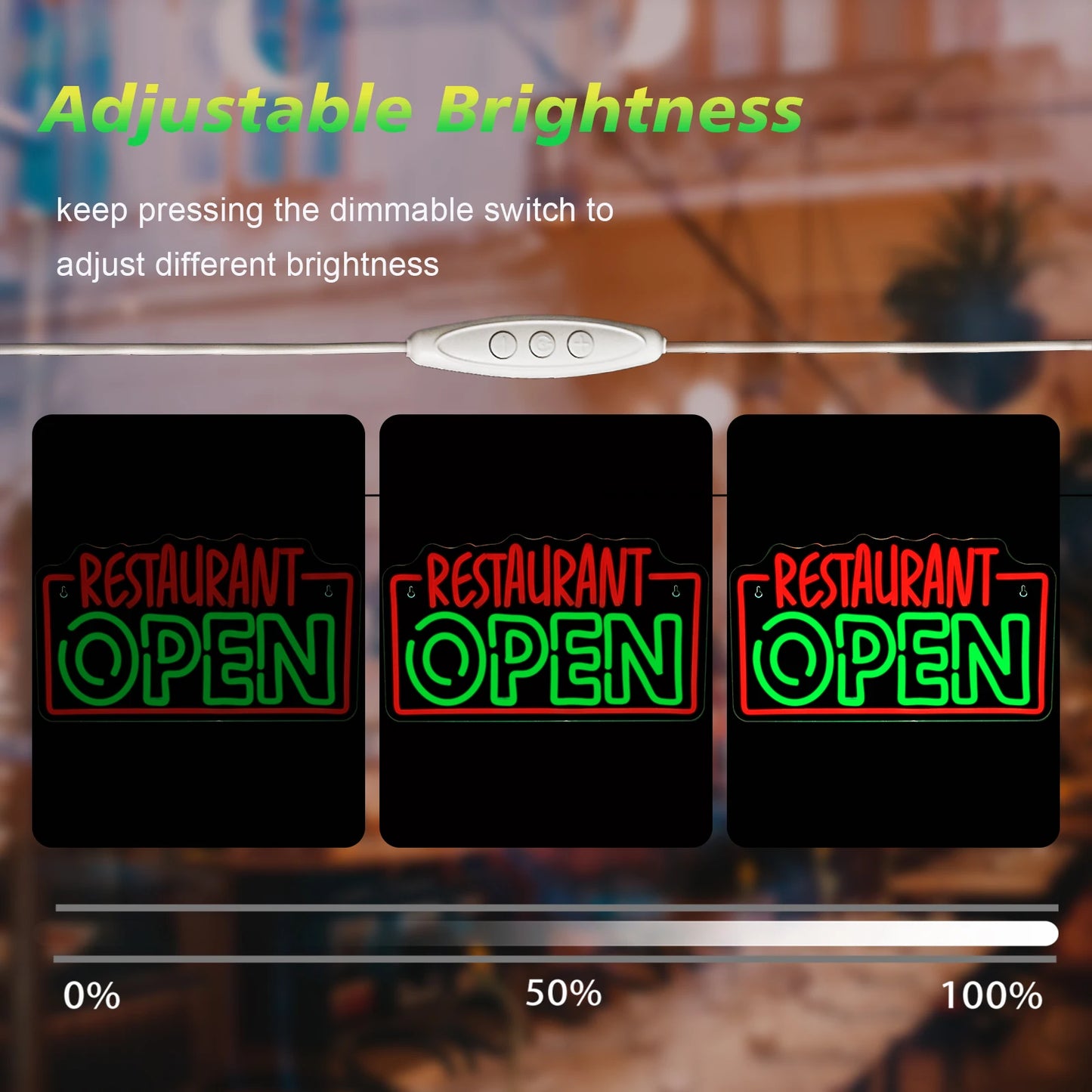 Restaurant OPEN 5V USB LED Leuchtschild - Preiswert