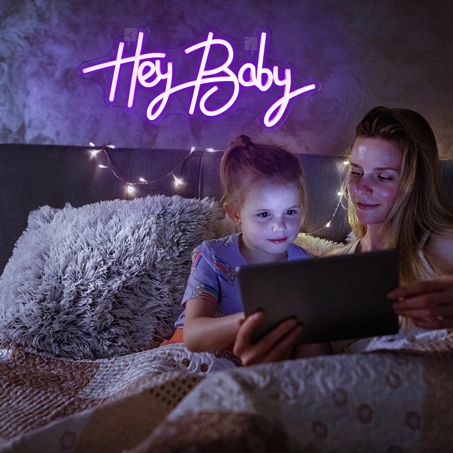 Hey Baby 5V USB LED Leuchtschild - Preisgünstig