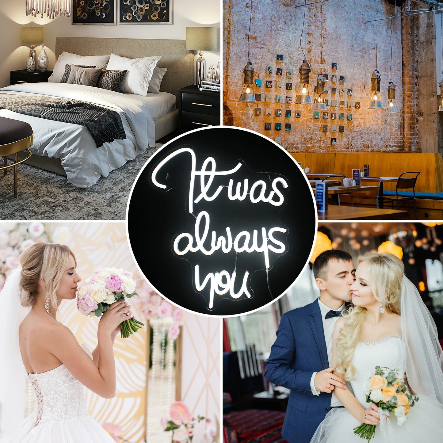 Es War Immer Du 5V USB LED Leuchtschild - Preisgünstig