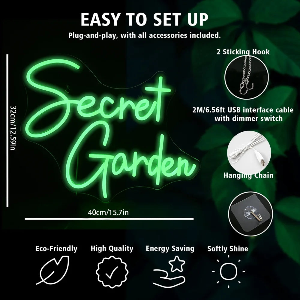 Geheimgarten 5V USB LED Neon Leuchtschild - Preiswert