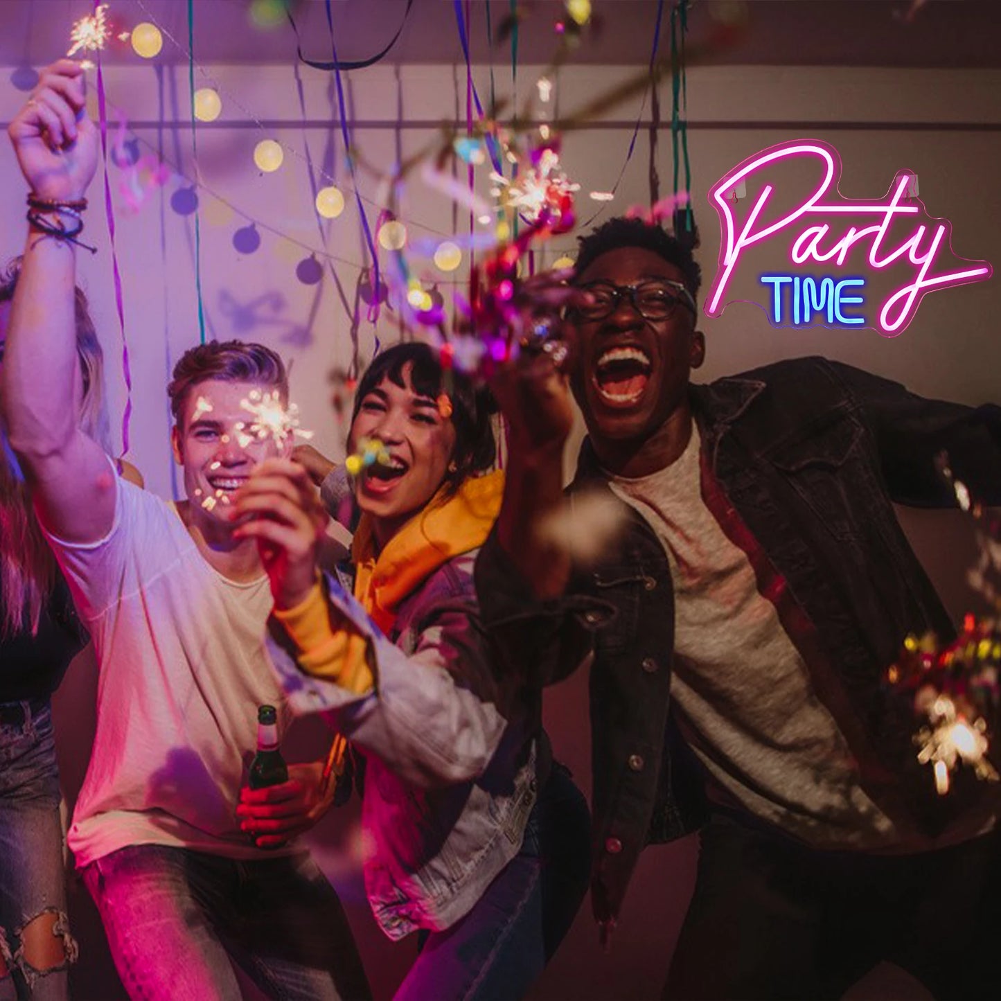 Party Time 5V USB LED Leuchtschild - Preisgünstig