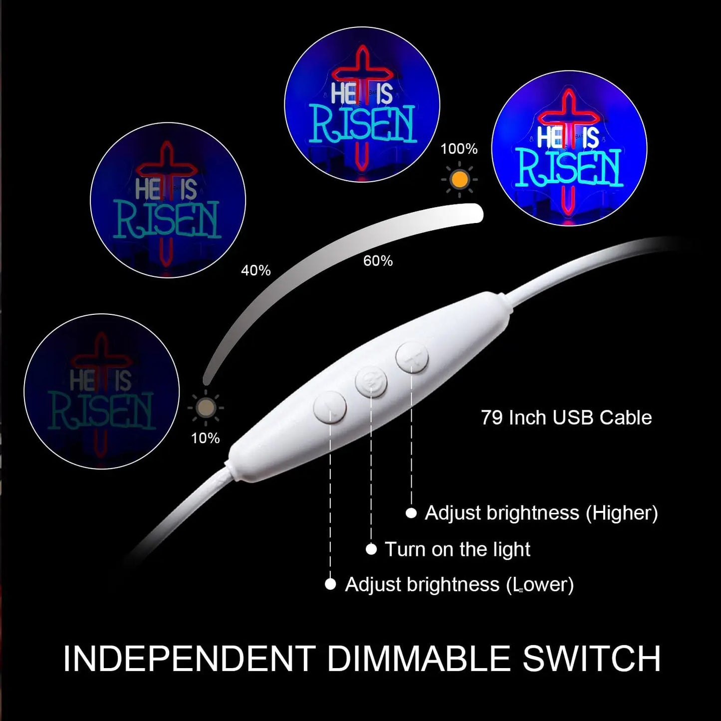 Er ist auferstanden Halloween 5V USB LED Leuchtschild - Preiswert