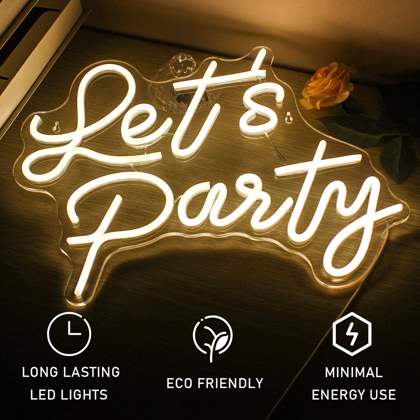 Let's Party 5V USB LED Leuchtschild - Preiswert
