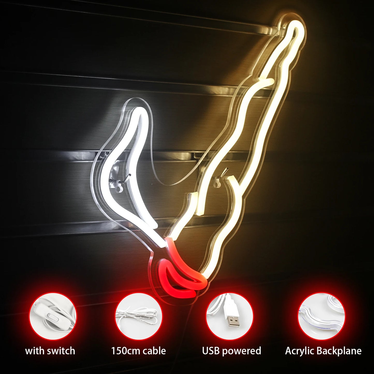 Rauchendes 5V USB LED Neon Schild - Preiswert