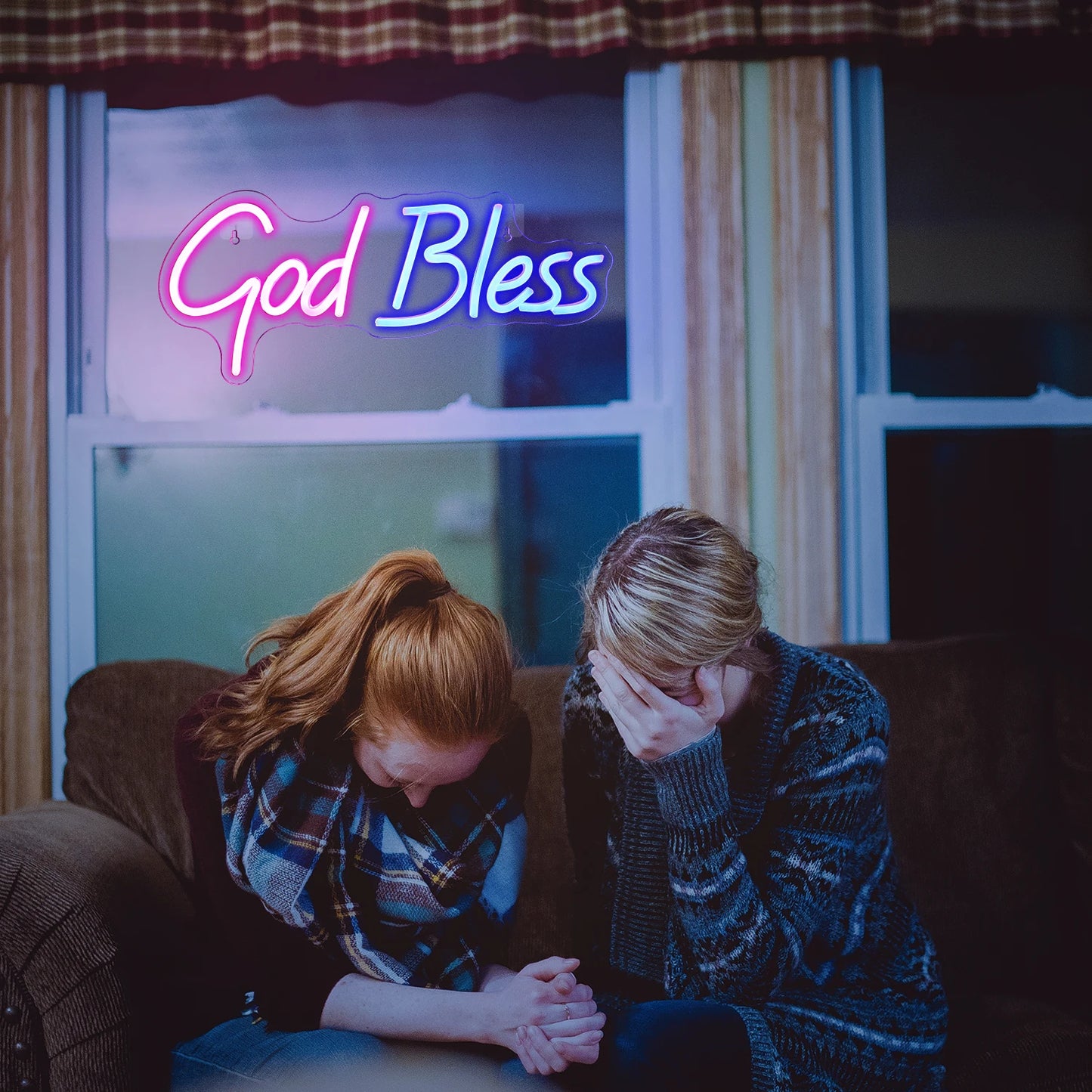 God Bless 5V USB LED Leuchtschild - Preisgünstig