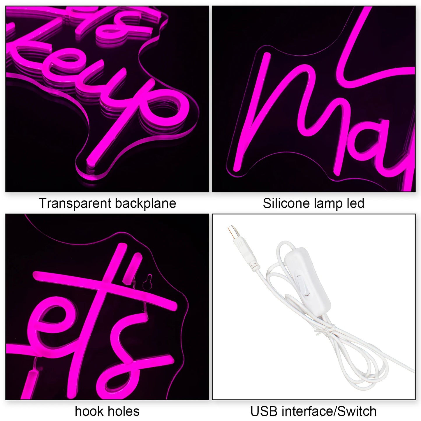 Let's Makeup 5V USB LED Leuchtschild - Preisgünstig