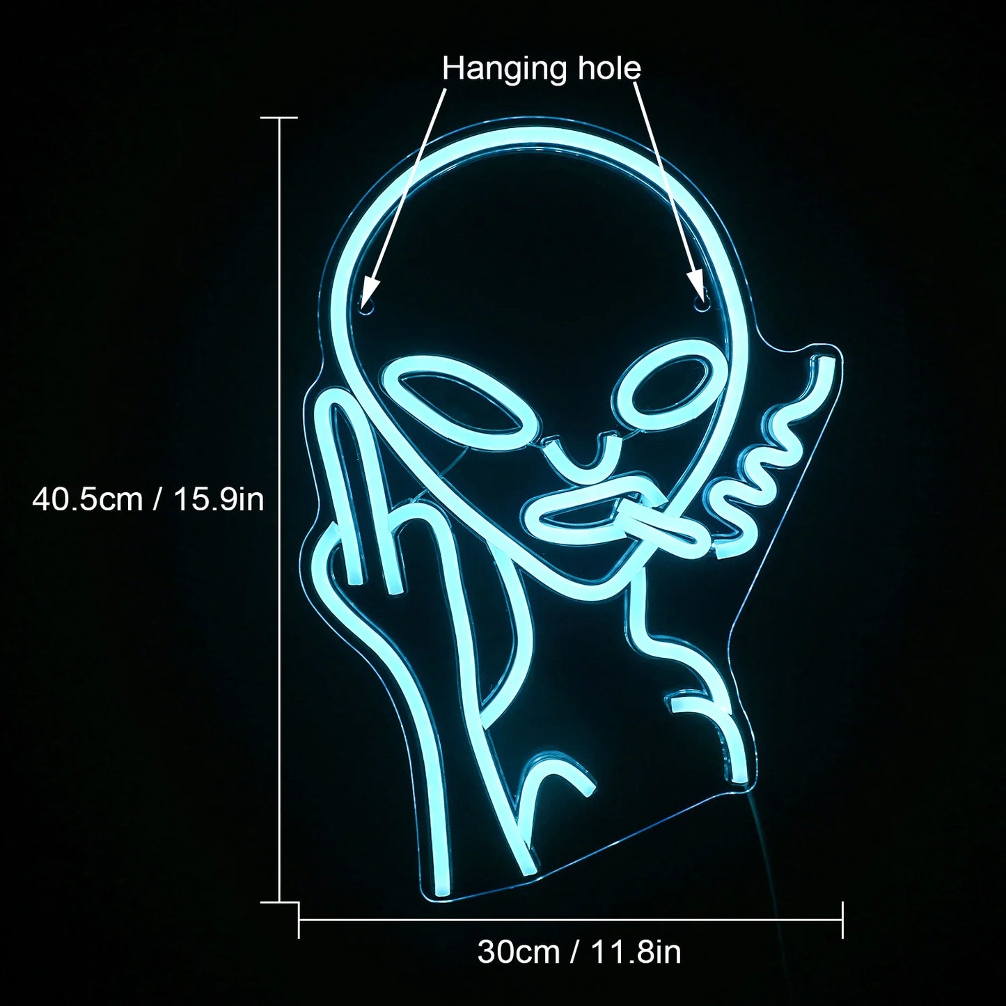 Rauchender Alien 5V USB LED Leuchtschild - Preiswert