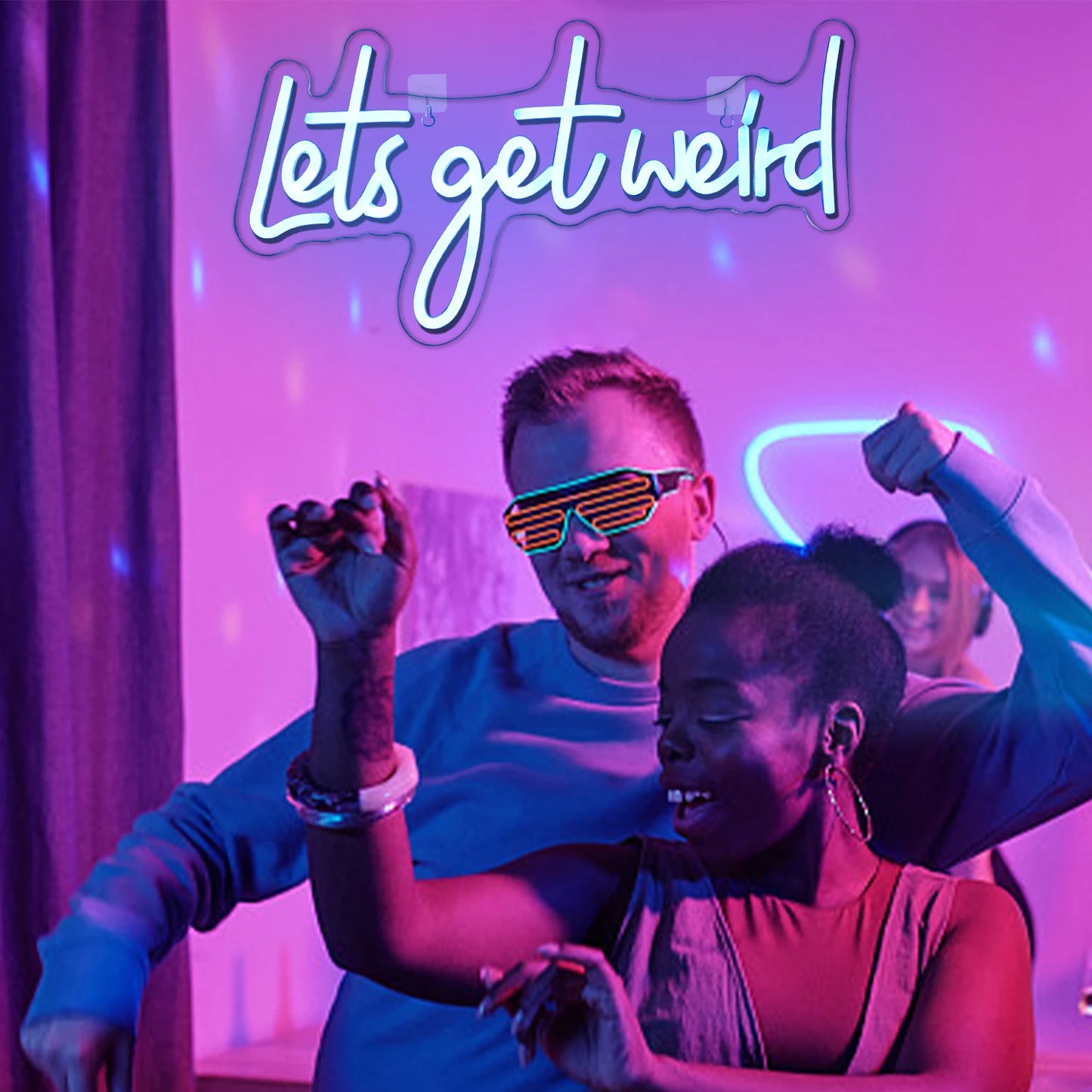 Let's Get Weird 5V USB LED Leuchtschild - Budgetfreundlich