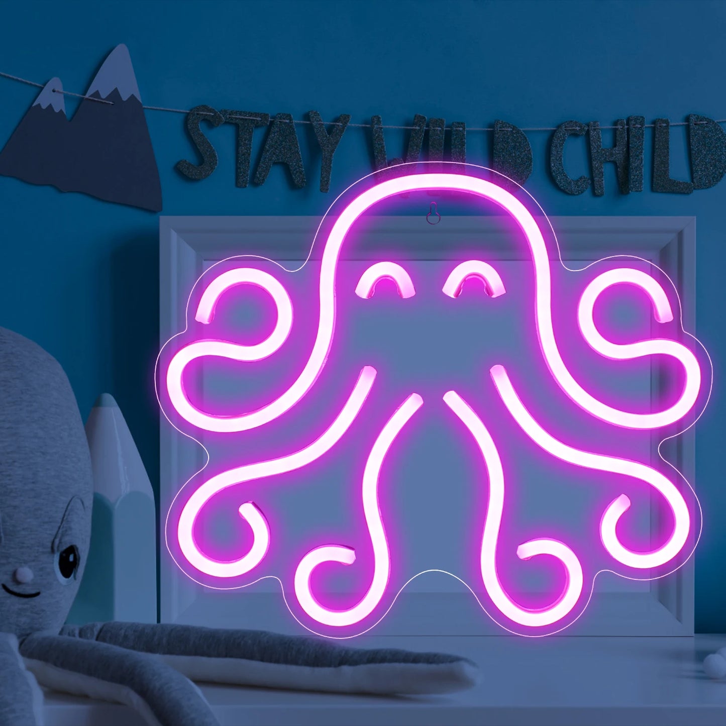 Oktopus 5V USB LED Leuchtschild - Preisgünstig