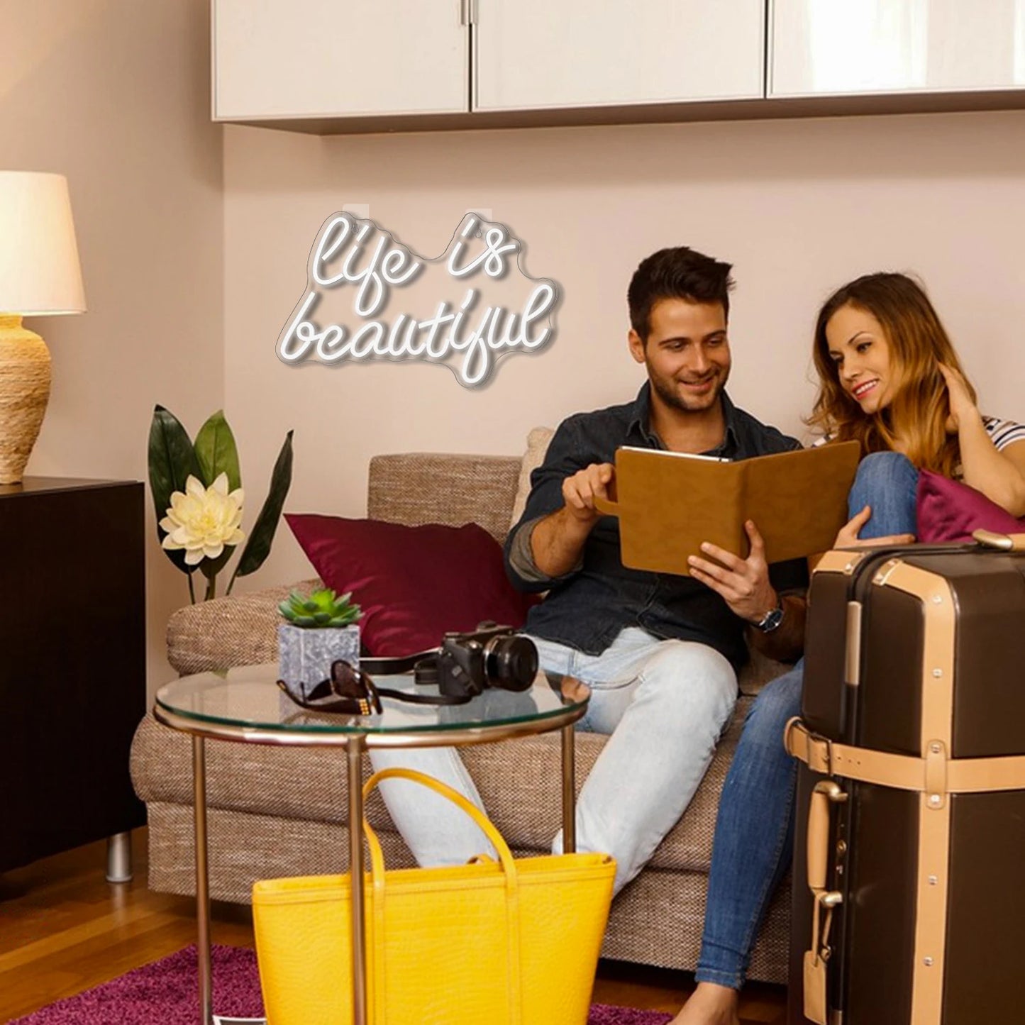 Life is Beautiful 5V USB LED Neon Schild - Preisgünstig