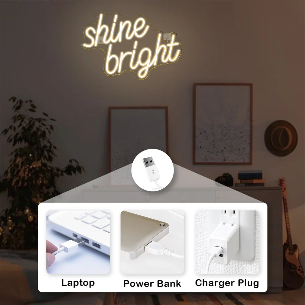Shine Bright 5V USB LED Neon Schild - Preisgünstig