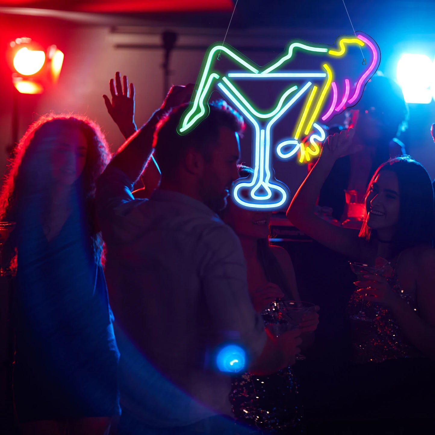 Frau Wein Glas 5V USB LED Neon Schild - Preisgünstig