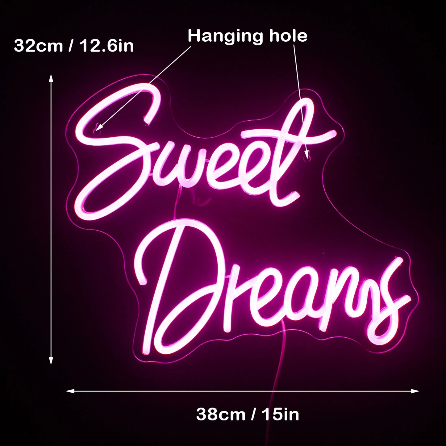 Sweet Dreams 5V USB LED Neon Schild - Preisgünstig