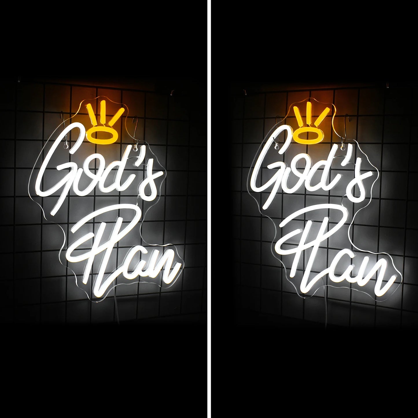 God's Plan Buchstaben 5V USB LED Neon Schild - Preisgünstig