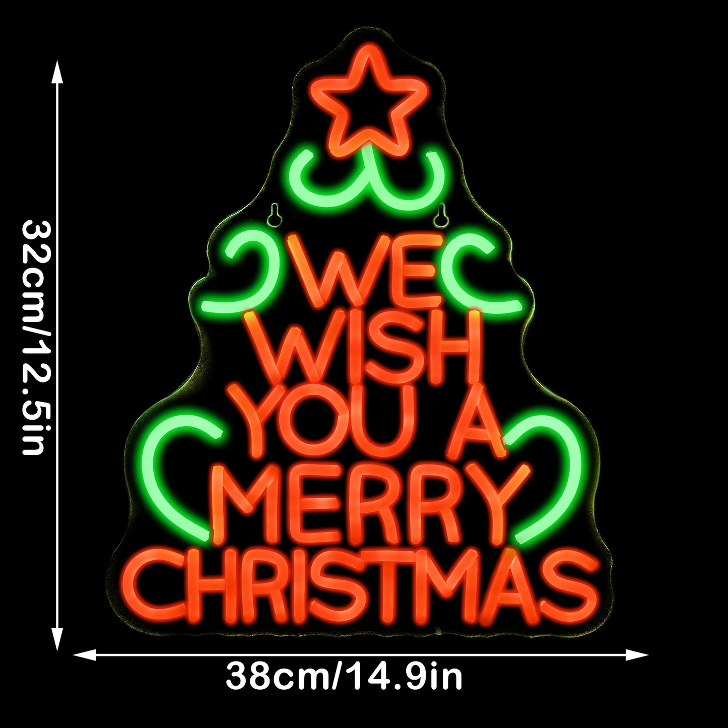 Wir Wünschen Ihnen Frohe Weihnachten 5V USB LED Leuchtschild - Preisgünstig