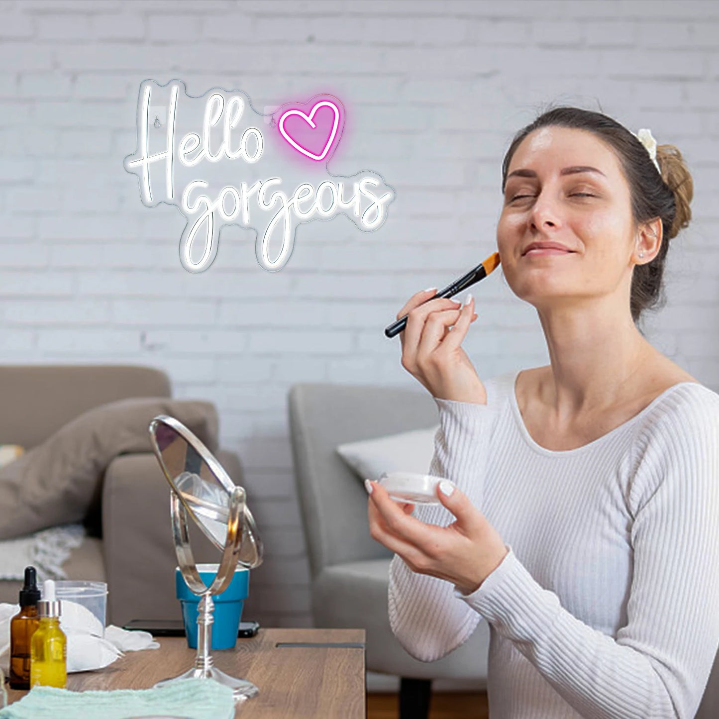 Hallo Wunderschön 5V USB LED Leuchtschild - Preisgünstig