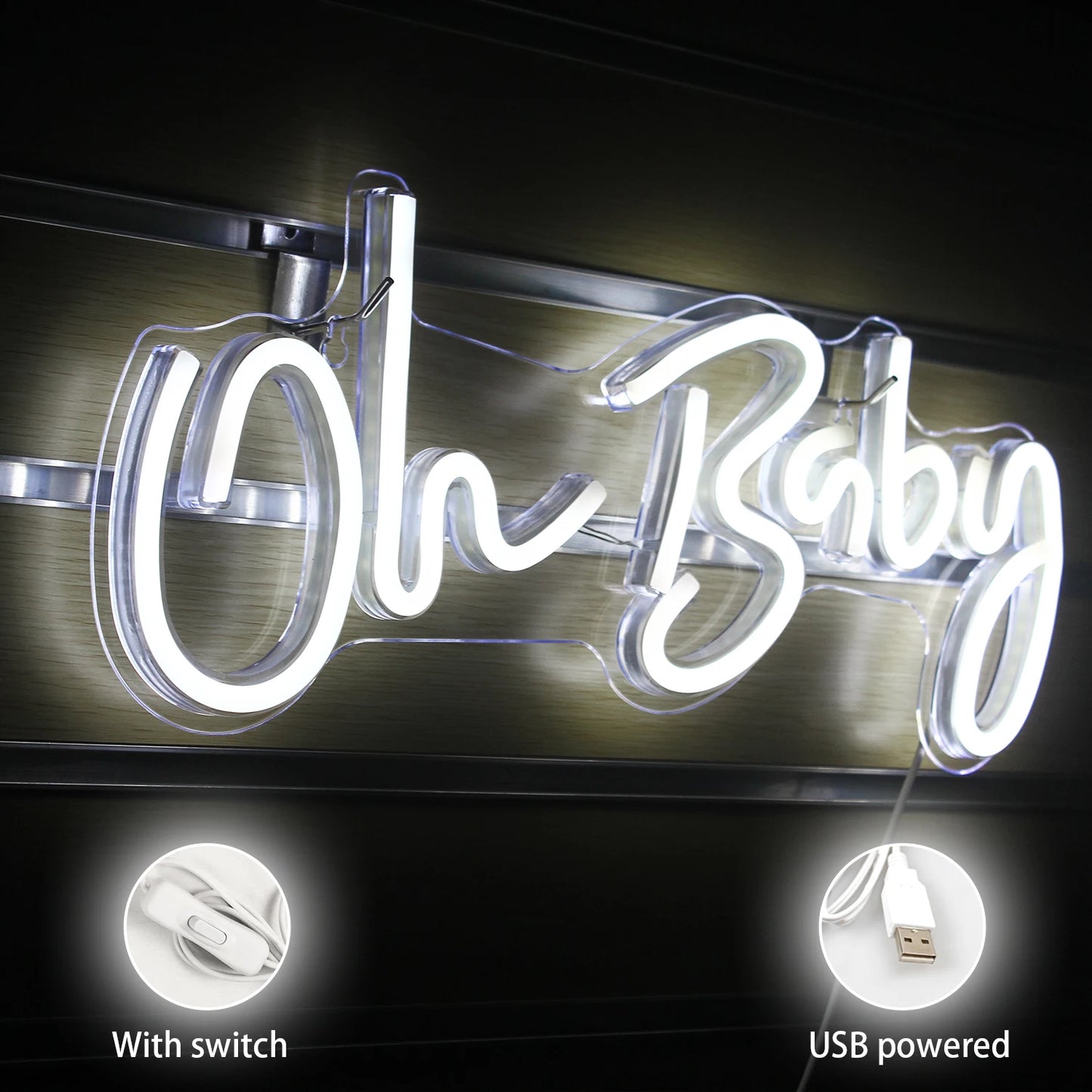 Oh Baby 5V USB LED Leuchtschild - Preisgünstig