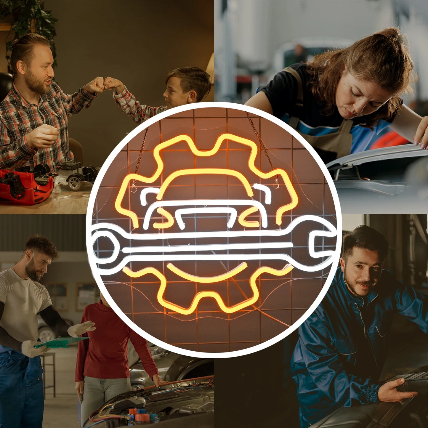 Garage 5V USB LED Leuchtschild - Preisgünstig