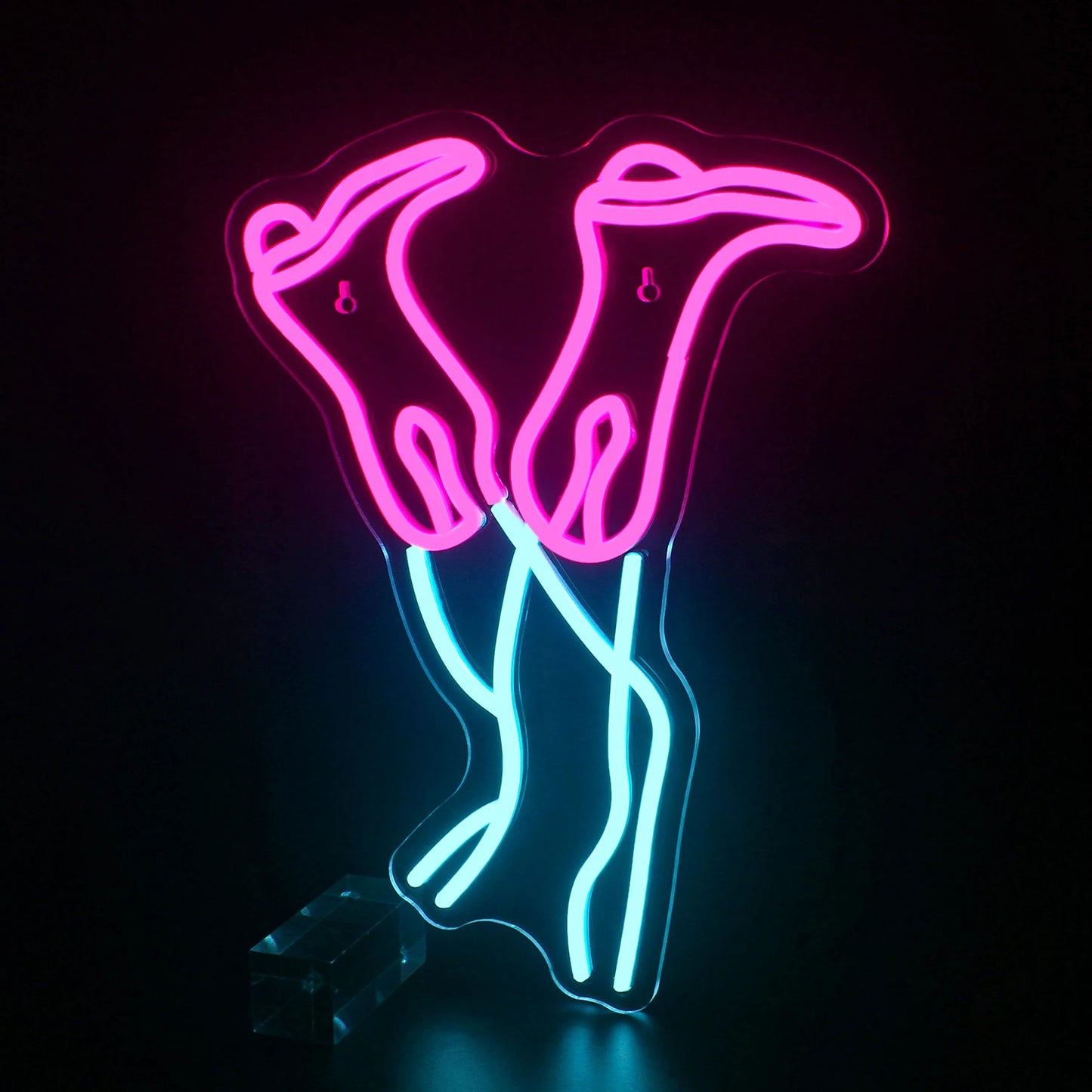 Pinker Cowboy-Stiefel 5V USB LED Leuchtschild - Preisgünstig