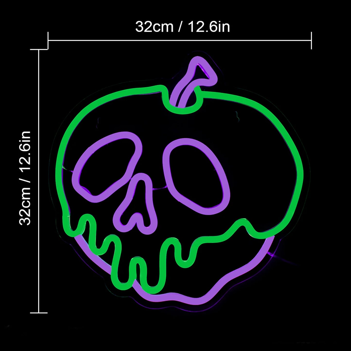 Skull Apple 5V USB LED Leuchtschild - Preisgünstig