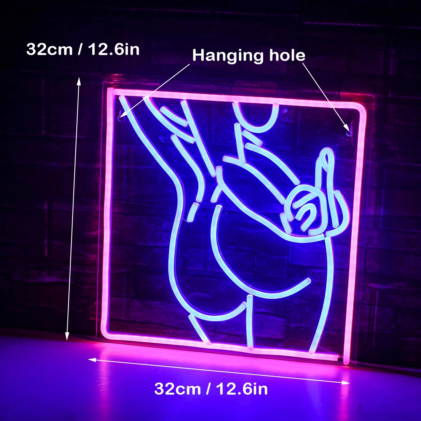 Personality Sexy Woman Körper 5V USB LED Leuchtschild - Preiswert