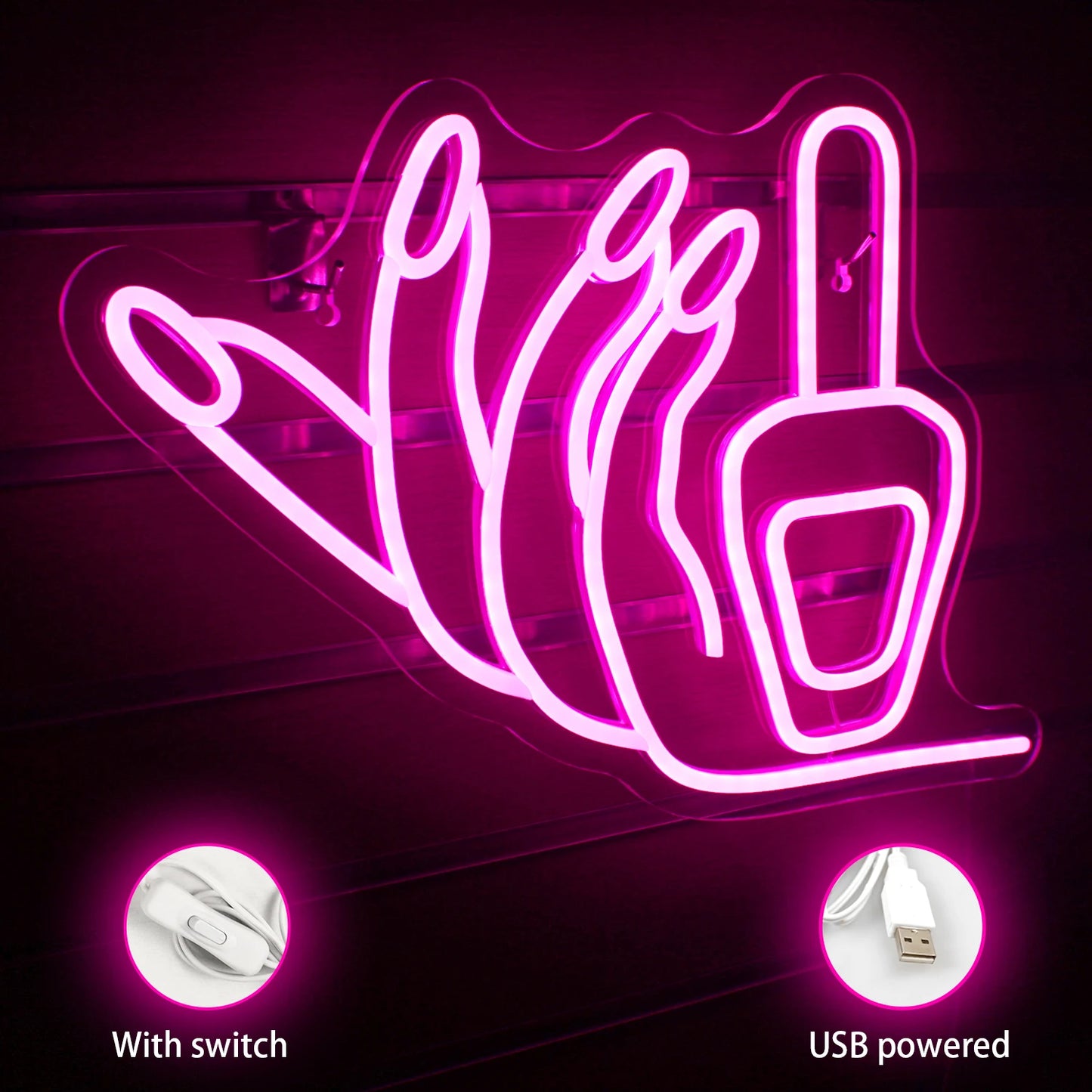 Nagel 5V USB LED Neon Schild - Preisgünstig
