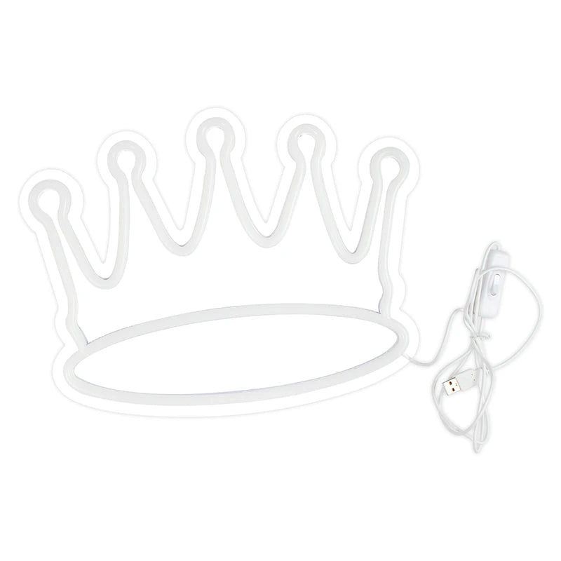 Kroneförmiges 5V USB LED Leuchtschild - Preiswert