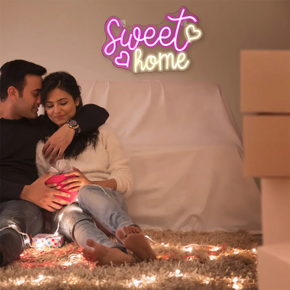 Sweet Home 5V USB LED Leuchtschild - Preisgünstig