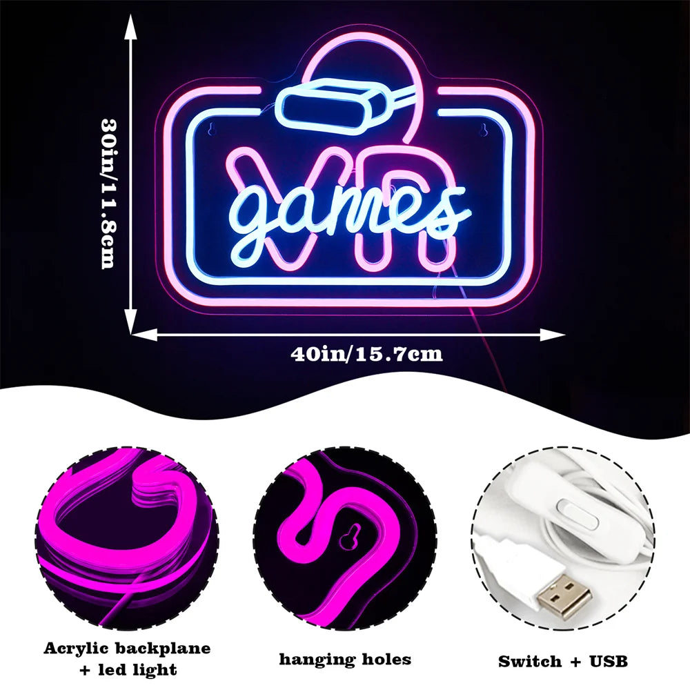 VR-Spiel 5V USB LED Leuchtschild - Preiswert